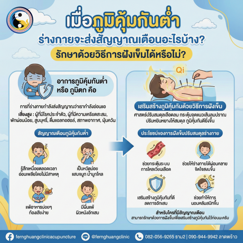 ฝังเข็ม ครอบแก้ว เสริมภูมิคุ้มกัน